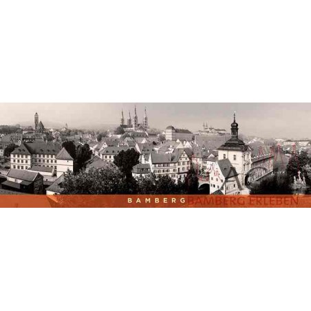 Bamberg - Stadtpanorame s/w (Magnet)