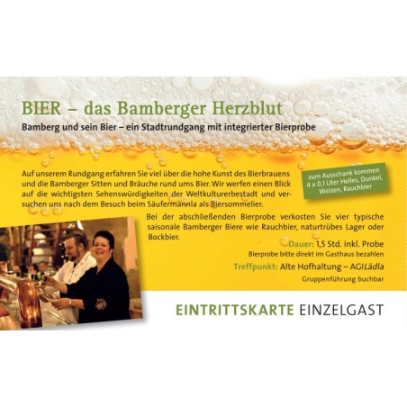 Bierführung: Das Bamberger Herzblut - Gutschein 1 Person